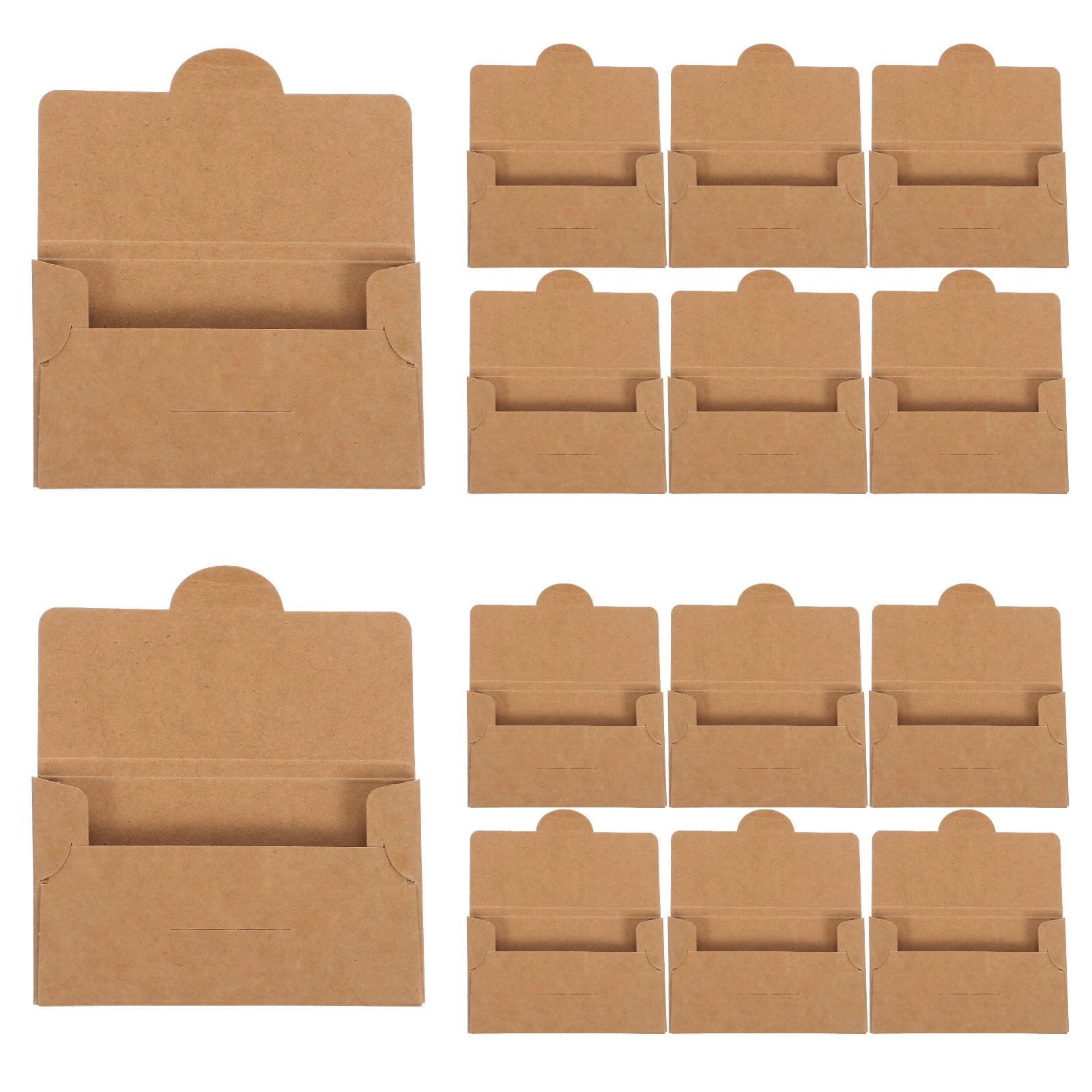 SOPOTUTU 30 Pcs Kraft Paper Business Card Holder Boxes, Desktop Display ...