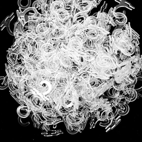 SOPOTUTU Transparent Sock Hangers Plastic PP Pe for Retail Display and Home Use 300Pcs