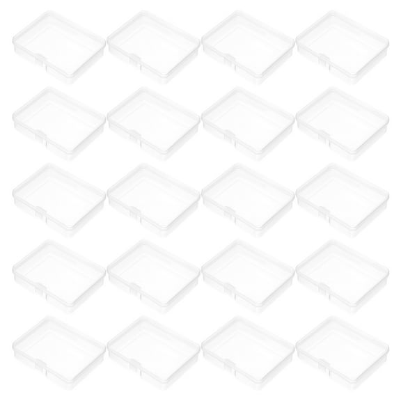 SOPOTUTU Clear PP Plastic Storage Containers Transparent Hinged Lid for Organizing 30Pcs