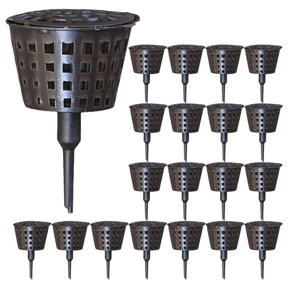 SOPOTUTU 30pcs Black Plastic Planting Nutrition Cups Cultivation Baskets for Gardening and Plant Care
