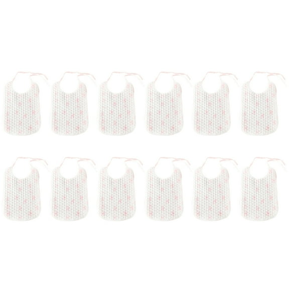 SOPOTUTU 32pcs Disposable Feeding Bibs for Boys and Girls, Portable White Saliva Towels for Messy Meals, Easy Cleanup