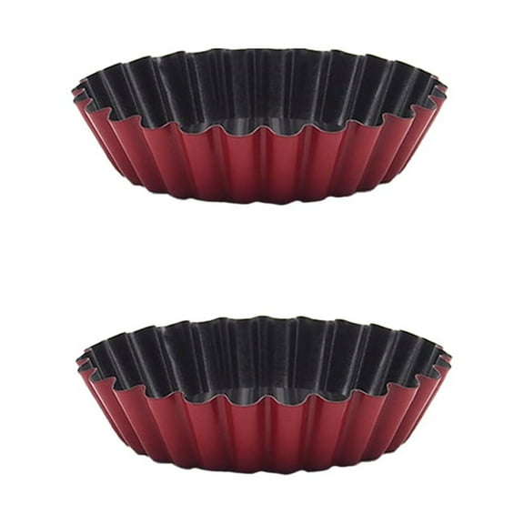 SOPOTUTU Egg Tart Non Stick Red High Temperature 3Pcs