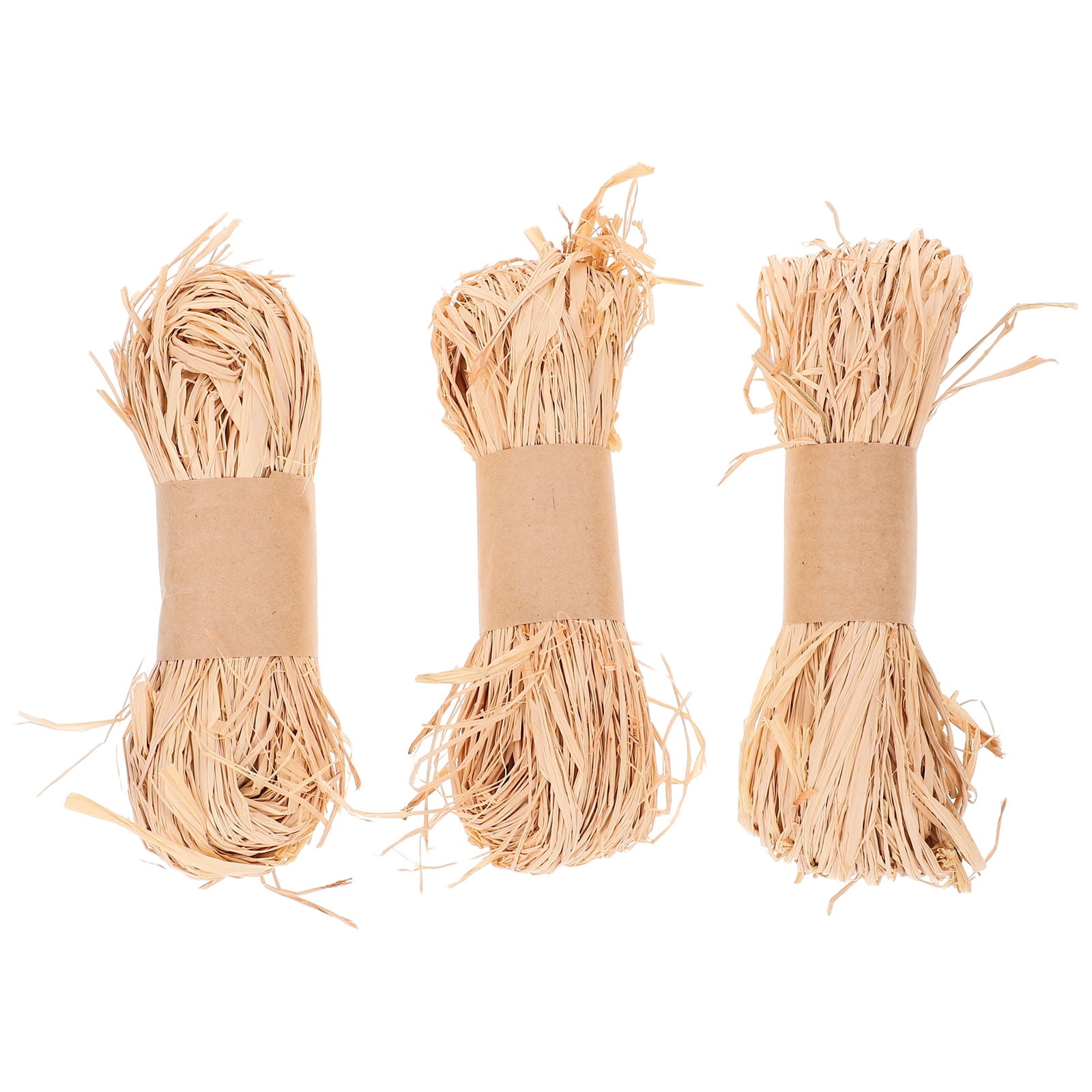 SOPOTUTU 3-Pack Light Yellow Raffia Ribbon for Floral Arrangements ...