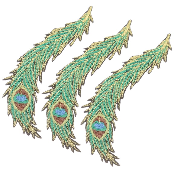 SOPOTUTU Crewel Embroidery Kits for Adults Green Cloth Patches Iron on DIY Use 3Pcs
