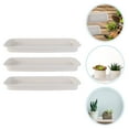 thumbnail image 1 of SOPOTUTU Set of 3 White Plastic Rectangular Plant Saucers for Indoor and Outdoor Gardening, 1 of 8