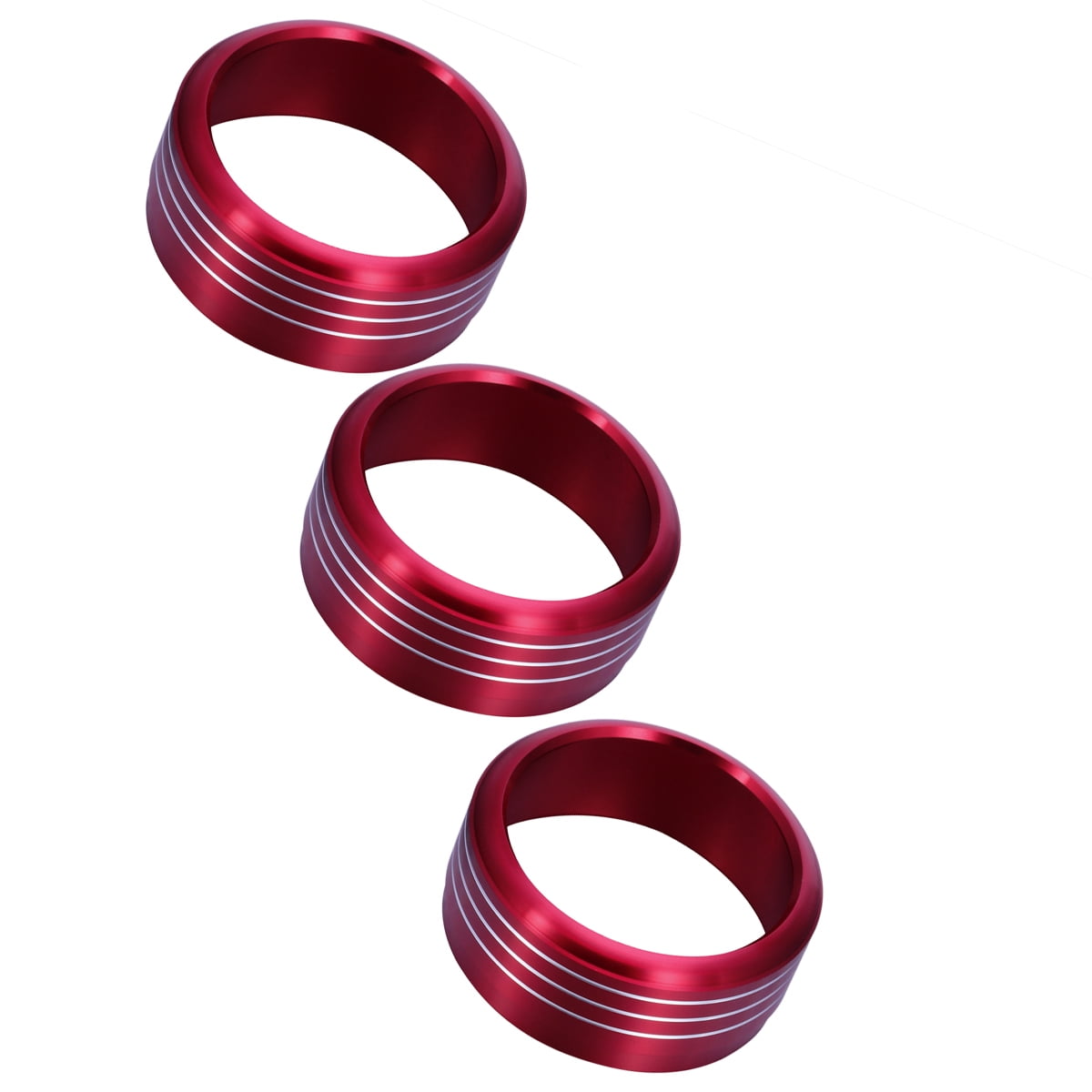 SOPOTUTU 3-Pack Red Aluminum Alloy Climate Control Covers Compatible ...
