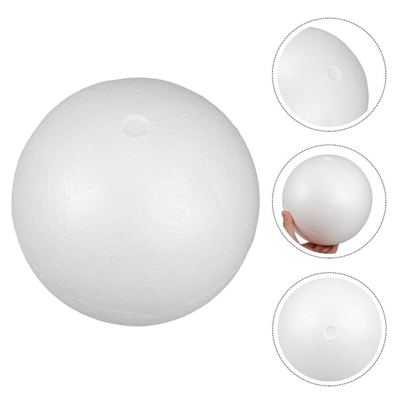 SOPOTUTU Foam Balls White Smooth Craft Foam for Decoration, Creative Wedding Decor 3Pcs