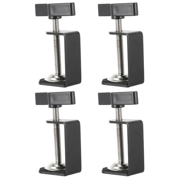 SOPOTUTU 4-Pack Table Mount Clamps with 360 Degree Rotation, Adjustable Desk Clamp for Home and Office Use