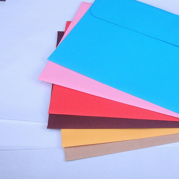 SOPOTUTU 40Pcs Practical Self Seal Envelopes Assorted Colors Paper Envelope Stationery