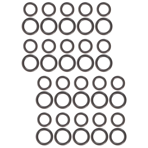 SOPOTUTU 40Pcs Black Rubber O Ring Sealing Kit for Washing Machine Valve Stem with Corrosion Resistance