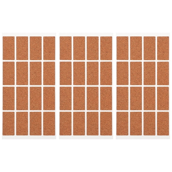 SOPOTUTU Recording Labels Blank Box Stickers Brown 48Pcs