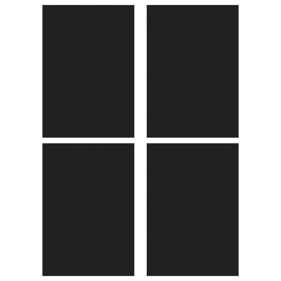 SOPOTUTU Black Magnetic Rubber Sheets, 4 Flexible Adhesive Pieces for Crafts, Home, Office, and Projects