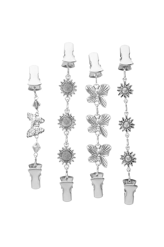 4Pcs Brooches Alloy Retro Clothes Accessories Casual Occasions