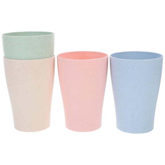 SOPOTUTU Set of 4 Reusable Kids Drinking Cups, Assorted Bright Colors, Ideal for School, Home, and Everyday Use