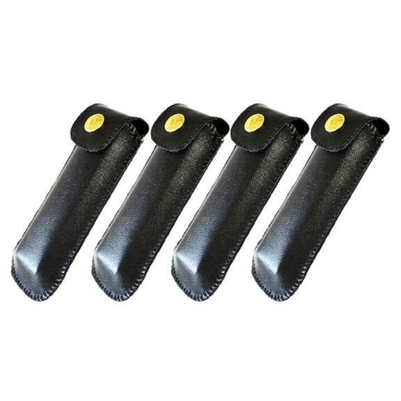 SOPOTUTU 4Pcs Shockproof PU Harmonica Case Black Flexible Lid Travel Storage and Carrying Box