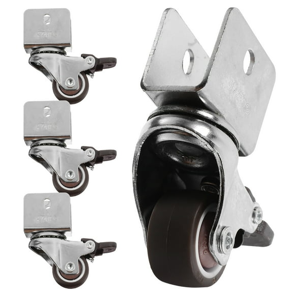 SOPOTUTU 4Pcs Heavy Duty U Shape Plate Caster Wheels for Workbench Shelving and Cabinets