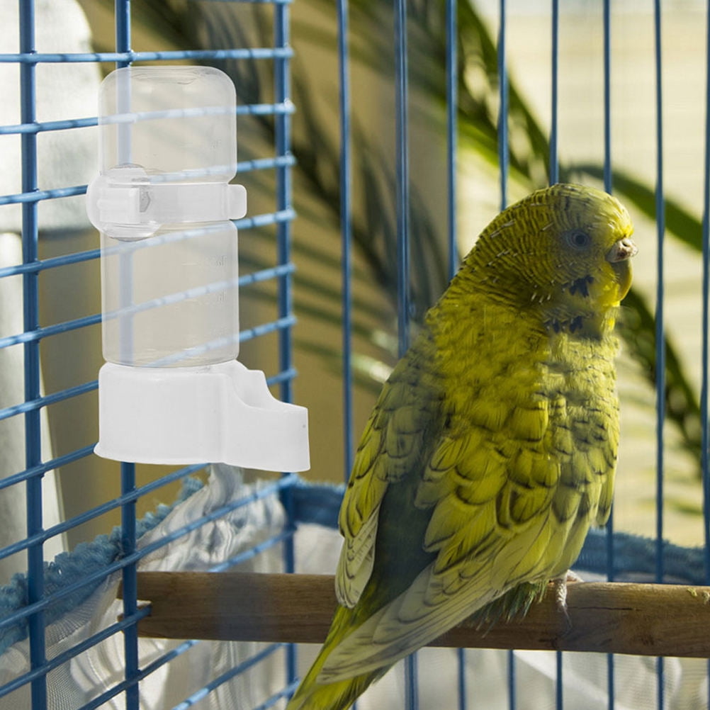 SOPOTUTU 4Set Bird Water Dispenser For Cage White Abs Automatic ... - Bird Cage With Feedometer And Watering System