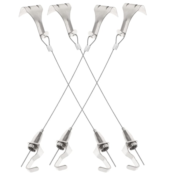SOPOTUTU Heavy Duty Stainless Steel Picture Frame Hanging Wire Cord 4 Sets for Wall Art and Photo Display