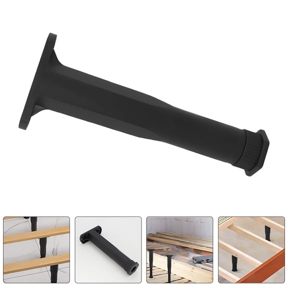 SOPOTUTU 4-Pack Black Adjustable Steel Furniture Feet, Replacement Parts for Home Improvement and Furniture Repair Projects