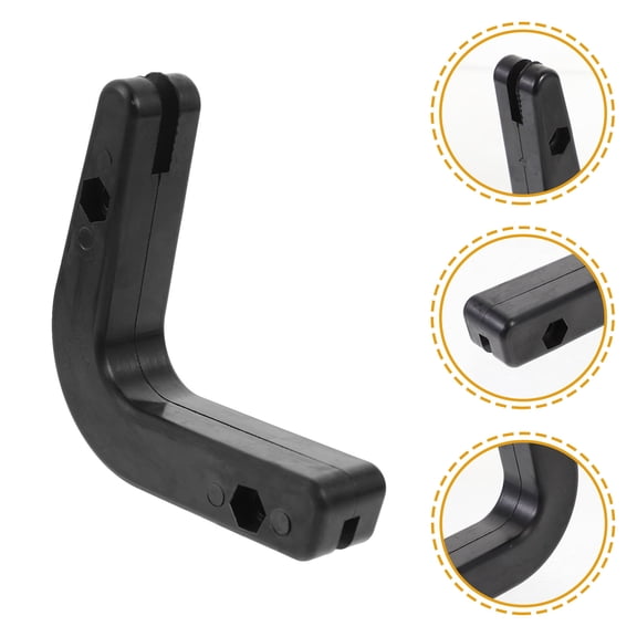 SOPOTUTU 4Pcs Black Barbell Holder Mounted for Dumbbell Rod Storage