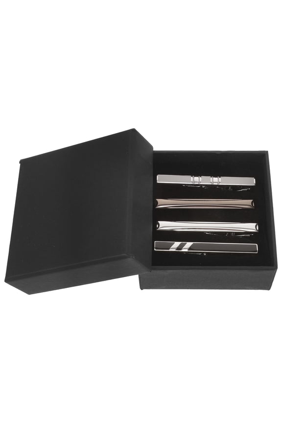 Set of 4 Copper Tie Clips Necktie Clasps for Men, Stylish Gentleman Accessories for Banquets and Casual Wear