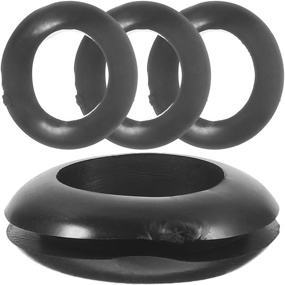 SOPOTUTU 4Pcs Rubber Grommet Assortment Black Electrical Wire Gasket for Home and Industrial Use