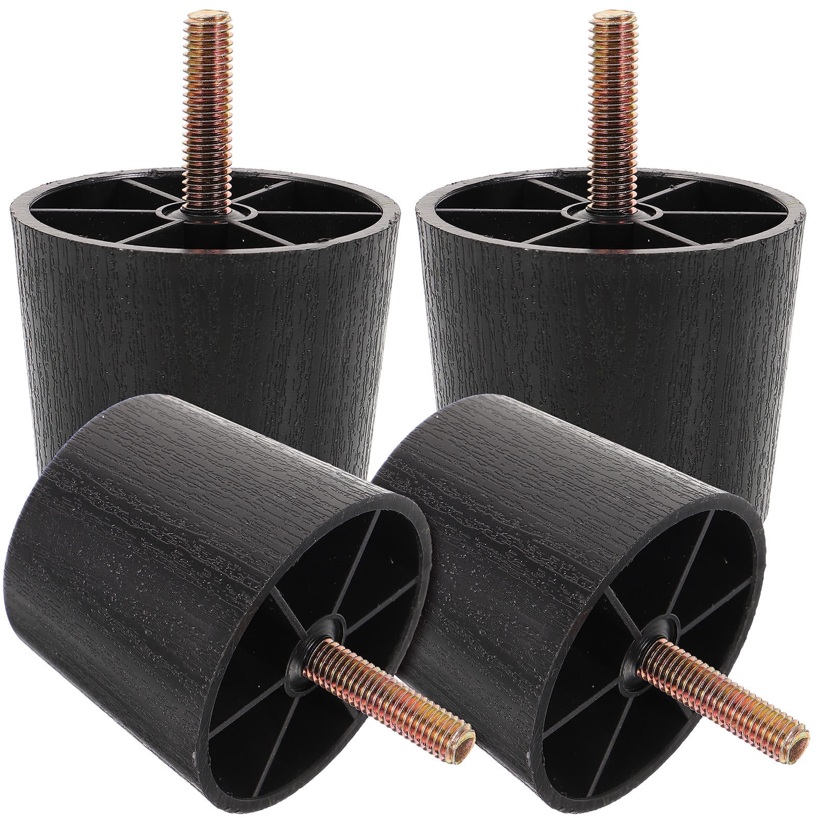 SOPOTUTU 4-Pack Adjustable Furniture Levelers with Black Plastic and ...