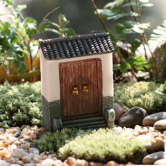 SOPOTUTU 4Pcs Garden Gate Door Mini Bricks Home Decoration Assorted Color