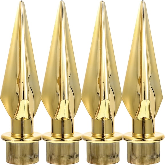 SOPOTUTU Elegant Golden Flag Pole Toppers for Safe and Practical Use 4Pcs
