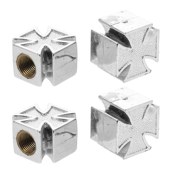 SOPOTUTU 4Pcs Durable Plastic Tire Valve Caps Cross Design for Car Tire Valve Stem Covers and Motorcycle Accessories