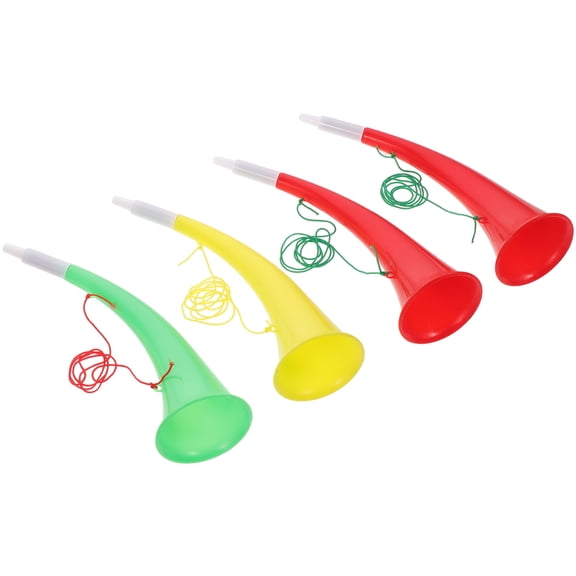 SOPOTUTU Party Trumpets Musical Trumpet Assorted Colors 4-Pack Noise Makers for Sports Fans and Celebrations