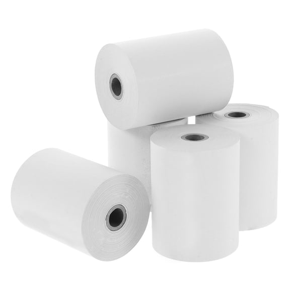 SOPOTUTU 5 Rolls of Color Receipt Paper Roll White Paper for Printing Crisp and Clear Printing in Hotels