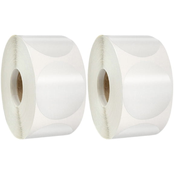 SOPOTUTU Clear Glossy Packaging Sticker Rolls, 4-Pack Adhesive Labels for Shipping, Wrapping, and Craft Projects