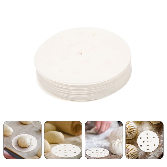 SOPOTUTU 500Pcs White Paper Steamer Pads Non Sticky Steamer Mat for Home Use Kitchen Supplies