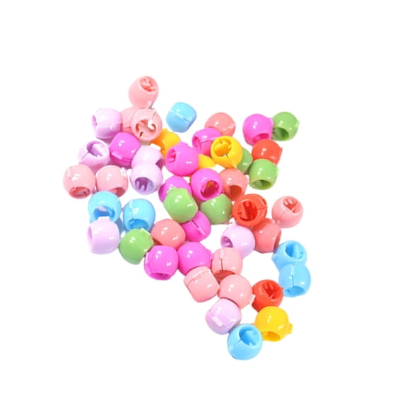 SOPOTUTU 50Pcs Assorted Color Plastic Beads Hairpin Snap Clips for Stylish Hair Decoration