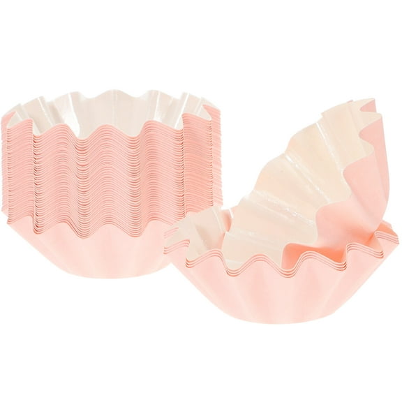 SOPOTUTU 50Pcs Pink Paper Cupcake Liners Baking Cups for Muffins Small Cakes and Treats