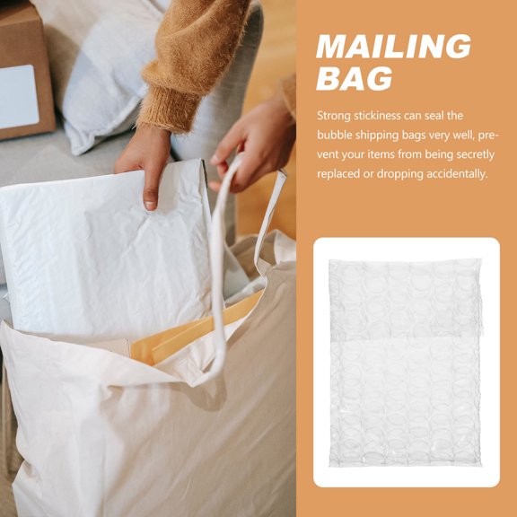 SOPOTUTU 50Pcs Protective Packaging Bubbles Mailers Rectangular Pe Material for Transporting Jewelries 6.3x4.0x0.2in