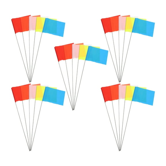 SOPOTUTU 50pcs Lawn Marking Flags Flags With Sturdy Wire Poles For Garden Irrigation Dog Training And Landmarks Each