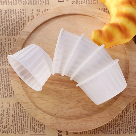 SOPOTUTU 50pcs Mini Dessert Cups Paper Holders Oilproof Disposable Baking Cups for Weddings Parties and Events