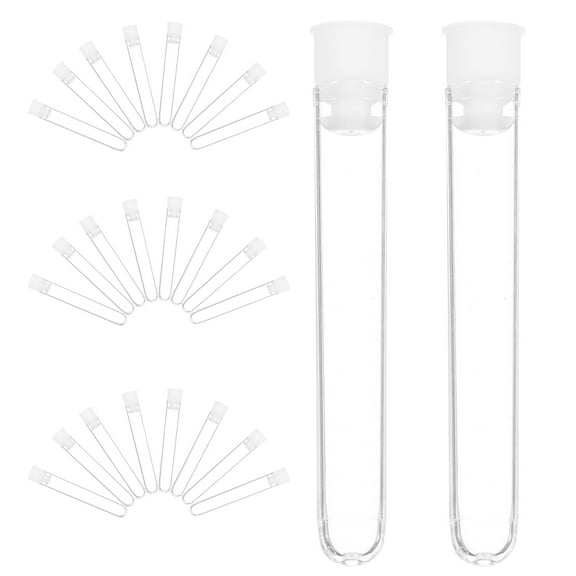 SOPOTUTU 50Pcs Transparent Plastic Sampling Vials for Small Item Storage Durable Tubes with Sealed Lid