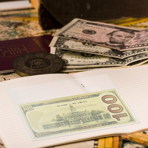 SOPOTUTU 5pcs Rigid Plastic Currency Bill Holders Money Organizer for Cash and Bills