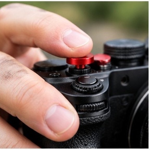 SOPOTUTU 5pcs Camera Shutter Release Button Replacement Red Aluminum Alloy