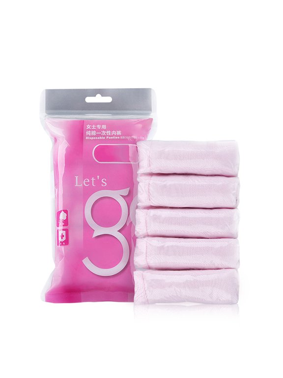 5Pcs Disposable Womens Cotton Briefs Travel Underwear Soft Comfortable Breathable