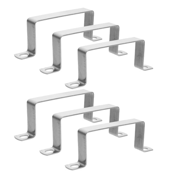SOPOTUTU 6-Pack Stainless Steel U Brackets Pipe Clamps for Secure and Stable Pipe Mounting Support