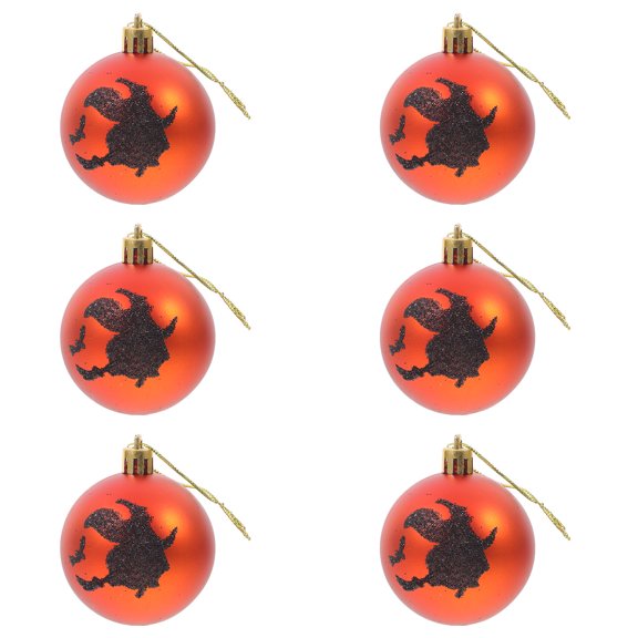 SOPOTUTU 6pcs Balls for Tree Orange Hanging Ornaments for Party Decoration