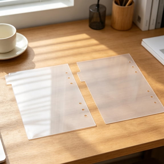 SOPOTUTU 6Pcs Clear A5 6 Hole Acrylic Index Divider Sheets for Notebook Binder Planner Inserts