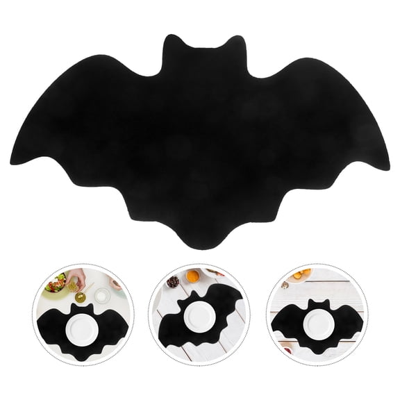 SOPOTUTU 6Pcs  Dining Table Decor Black Felt Cloth Table Decoration for Adults