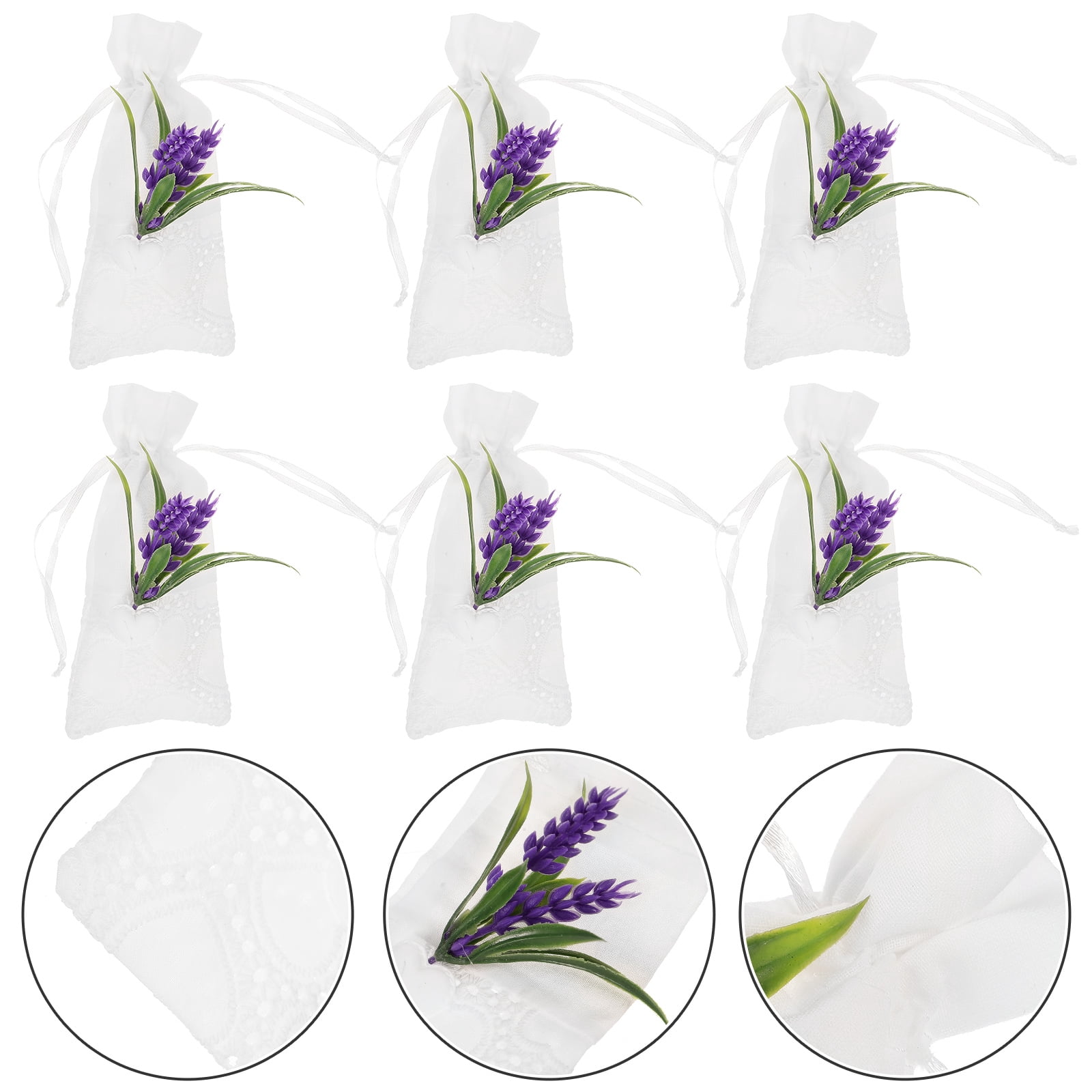 SOPOTUTU 6Pcs Empty Lavender Sachet Bags Purple Breathable Decorative ...
