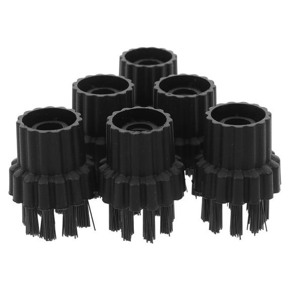 SOPOTUTU M8 Steam Cleaner Brush, Black Plastic, Easy Replacement, Effective Cleaning, for Home Use 6Pcs