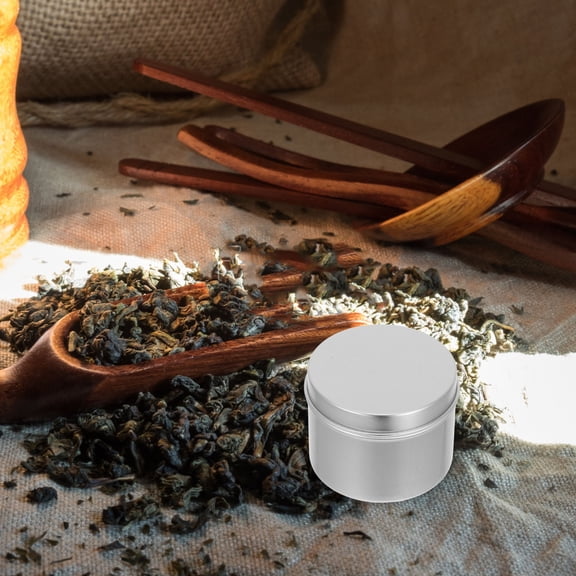 SOPOTUTU 6-Pack Aluminum Tea and Coffee Storage Cans with Screw Lids, Airtight Travel Containers